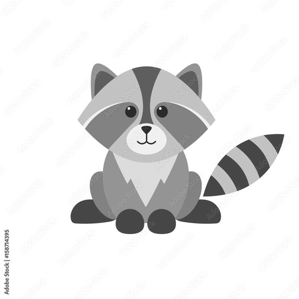 cute cartoon raccoon Stock Vector | Adobe Stock