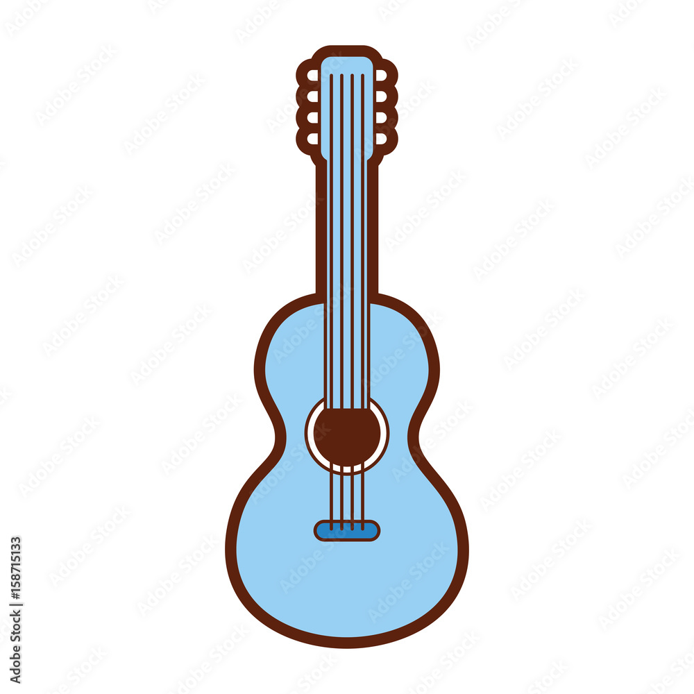 guitar hippie style icon vector illustration design