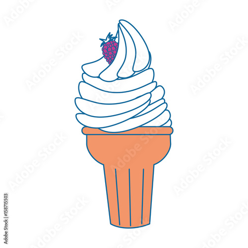 Delicious ice cream icon vector illustration graphic design