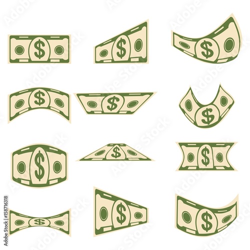 set of paper banknotes