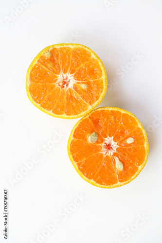 Oranges slice   Slice of fresh oranges against on white background