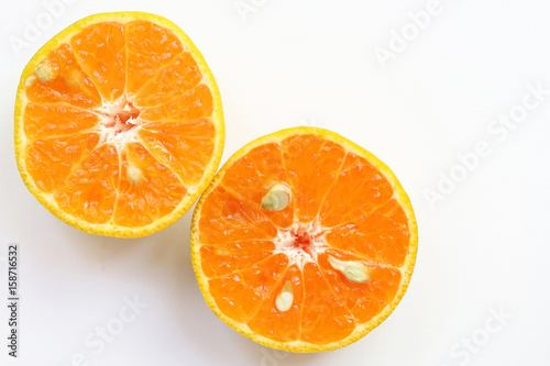 Oranges slice , Slice of fresh oranges against on white background