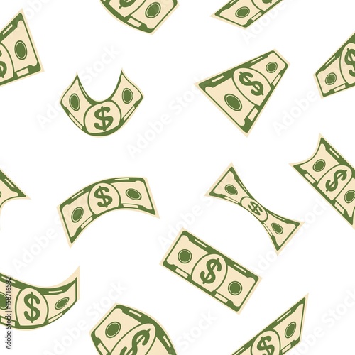 white money seamless pattern