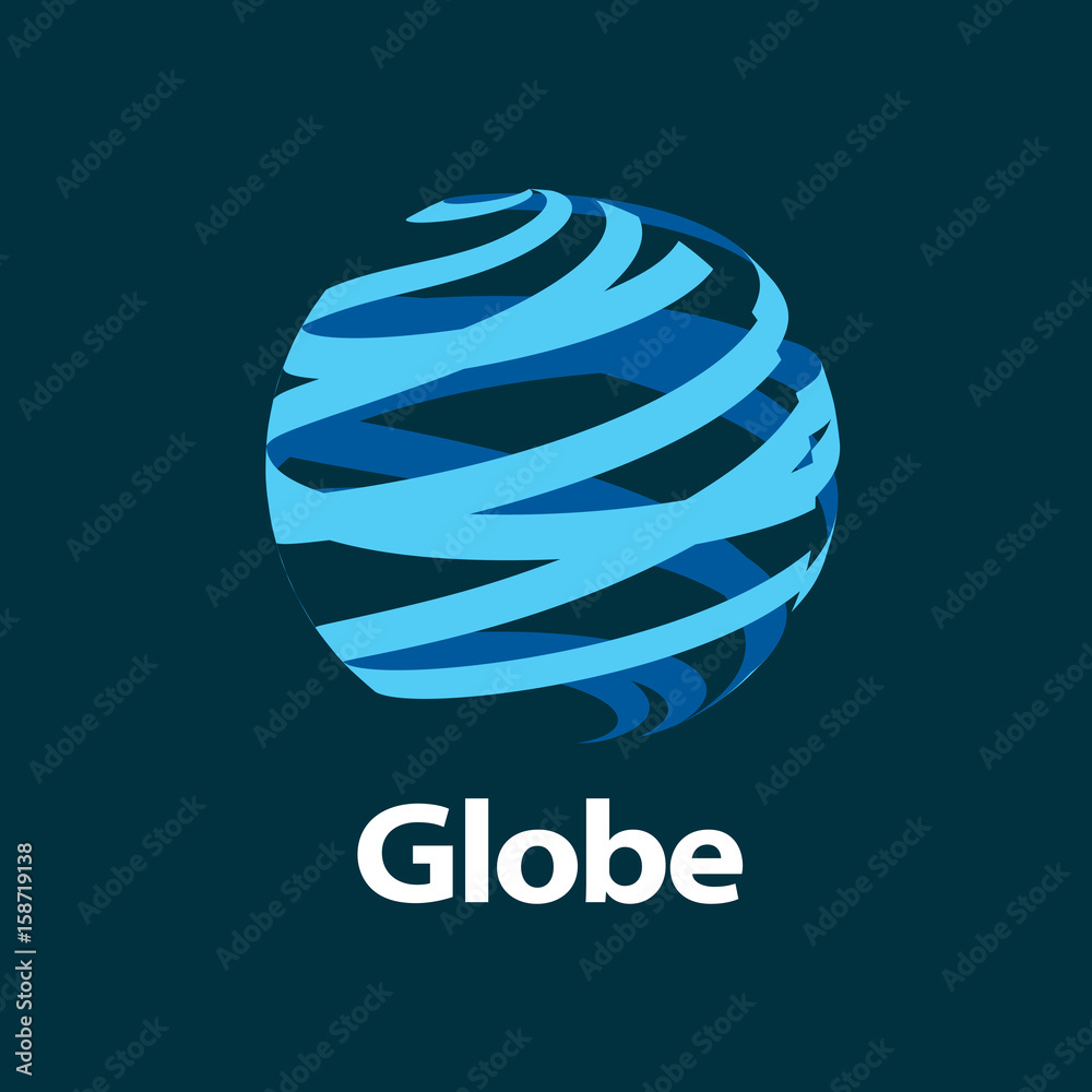 vector logo globe