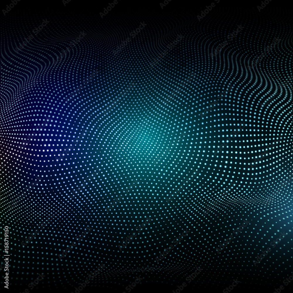 Abstract background with glowing dots
