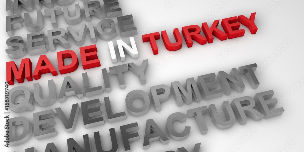 Made in Turkeyconcept in the national colors Made in Turkeyconcept in the national colors