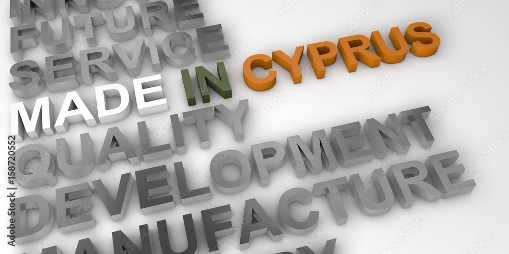 Made in Cyprus concept in the national colors Made in Cyprus concept in the national colors