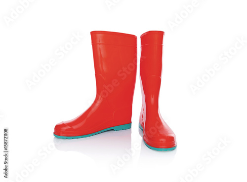 Rubber boots isolate. photo
