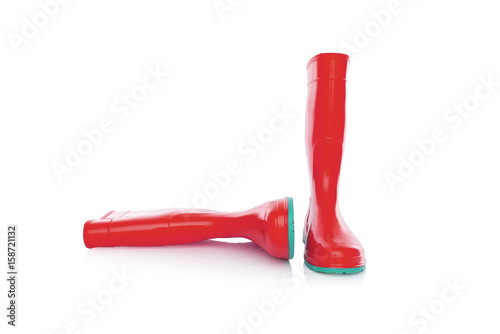 Rubber boots isolate. photo