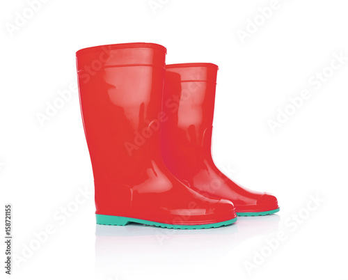 Rubber boots isolate. photo