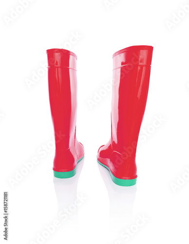 Rubber boots isolate. photo