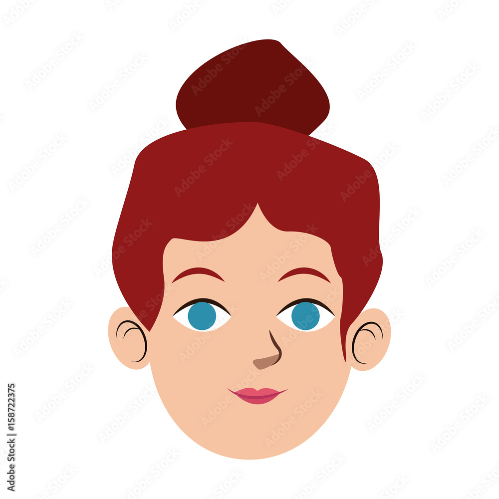 face portrait young woman cartoon vector illustration face portrait young woman cartoon vector illustration