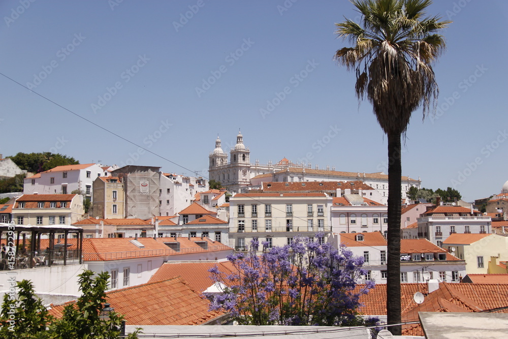 Panorama urbain à Lisbonne, Portugal