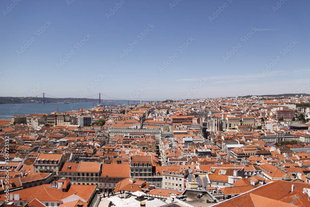 Panorama urbain à Lisbonne, Portugal