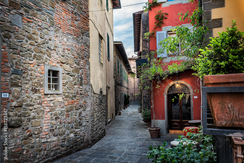 Picturesque street in Montecatini Therme, Tuscany, Italy photo