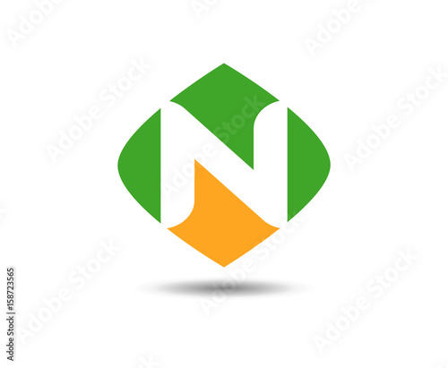 Letter n logo icon 