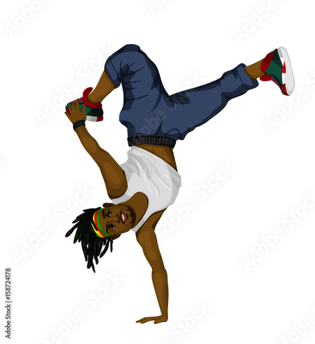 Young man dancing