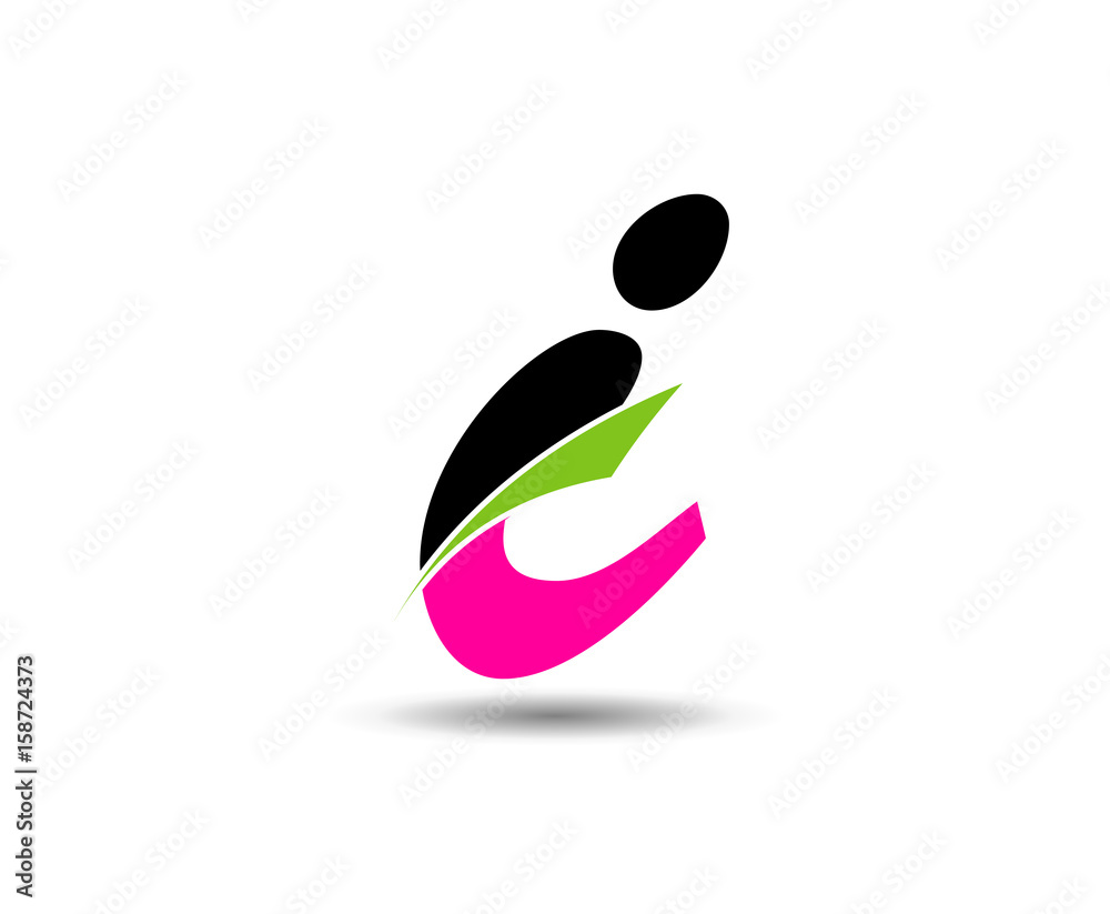 Abstract letter i logo icon design
Abstract letter i logo icon design