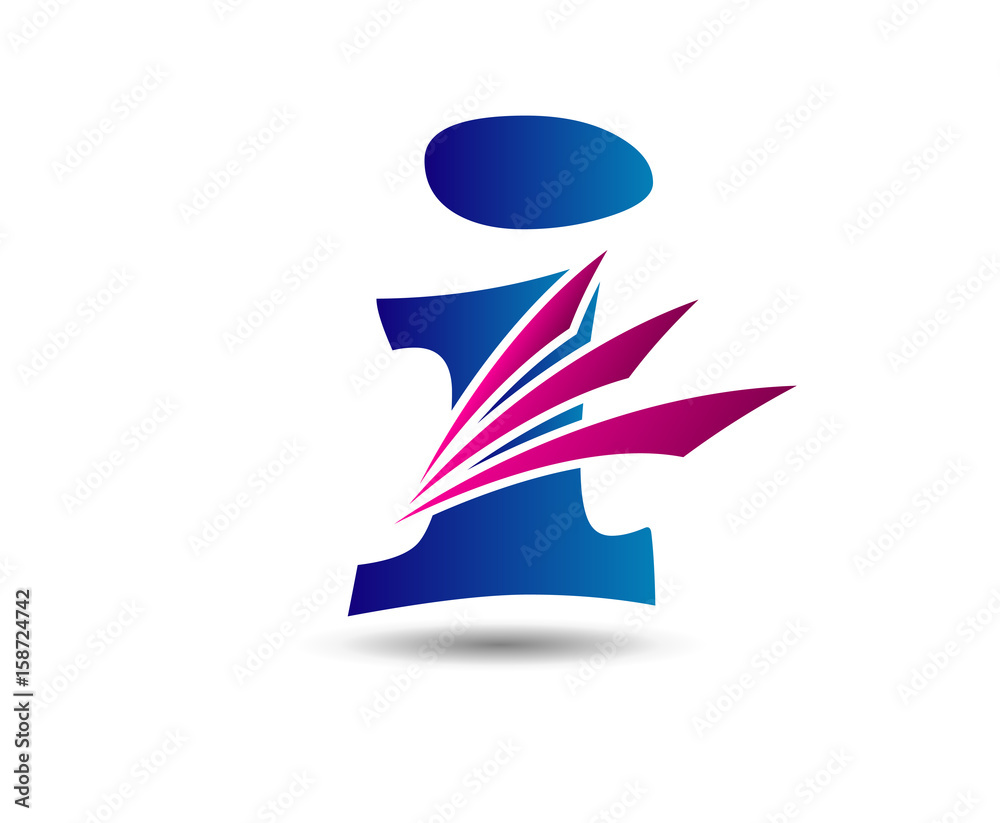 Obraz premium Letter i logo. Creative concept icon