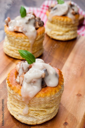 Pastry with mushroom