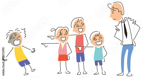 先生に密告する子供