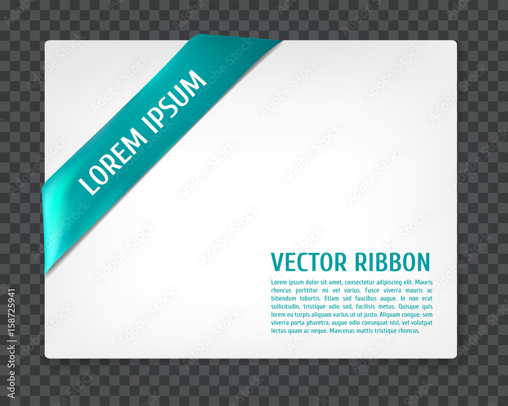 Fototapeta premium Corner vector ribbon
