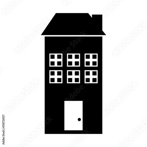 exterior building drawing icon vector illustration design