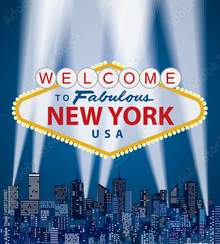 Canvas Print welcome NY