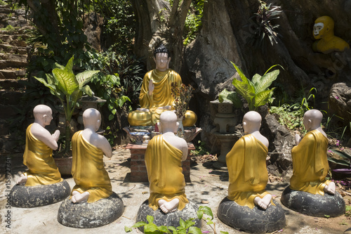 Vietnam, Danang (Marble mountains) Marble statue of a Buddha in the Marble Mountain