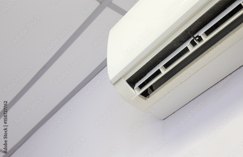 cool air conditioner system on white wall room cool air conditioner system on white wall room