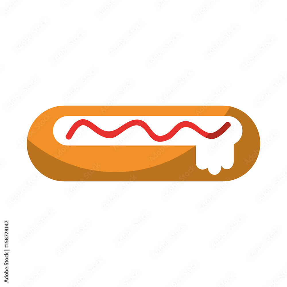 Fototapeta premium delicious hot dog icon vector illustration design