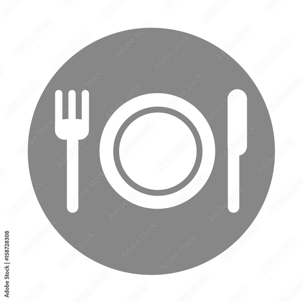 dish with fork and knife vector illustration design dish with fork and knife vector illustration design