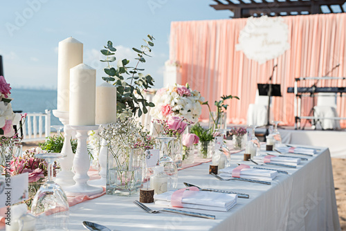 Wedding table Setup