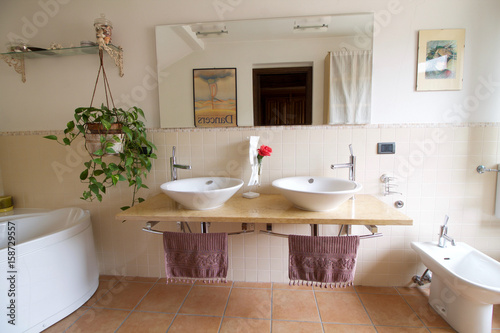 private bathroom in a country house