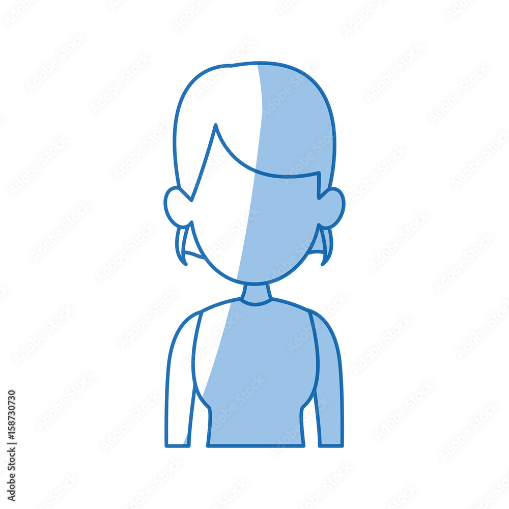 portrait woman avatar casual faceless image vector illustration portrait woman avatar casual faceless image vector illustration