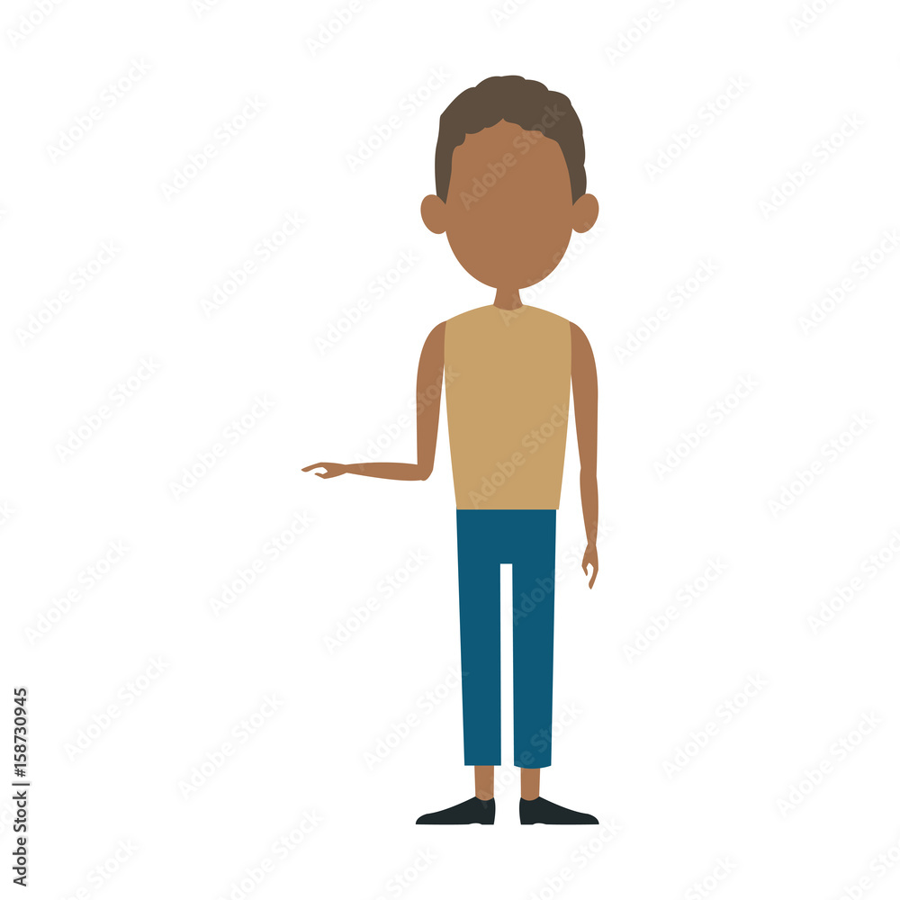 man male cartoon faceless standing gesture image vector illustration man male cartoon faceless standing gesture image vector illustration