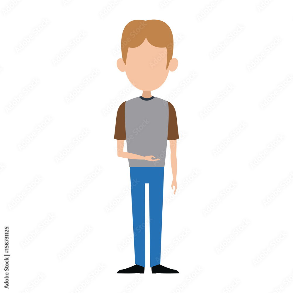 man male cartoon faceless standing gesture image vector illustration man male cartoon faceless standing gesture image vector illustration