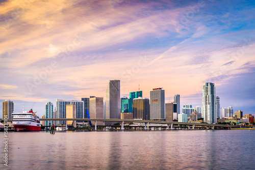 Miami  Florida  USA Skyline.