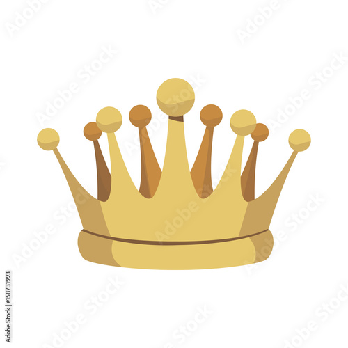 crown treasure kingdom majestic luxury icon vector illustration
