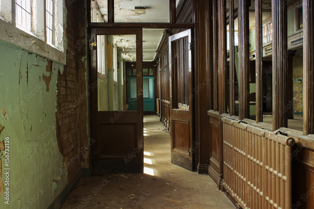 Abandoned building from inside, located in England, Wolverhampton