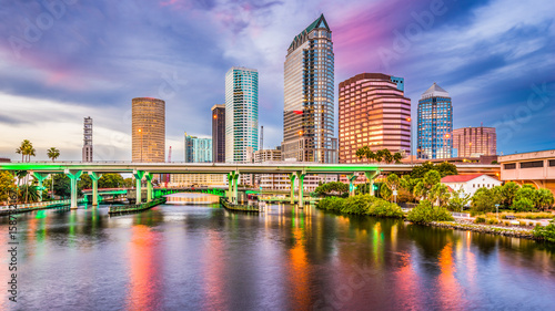 Tablou canvas Tampa, Florida, USA Skyline.