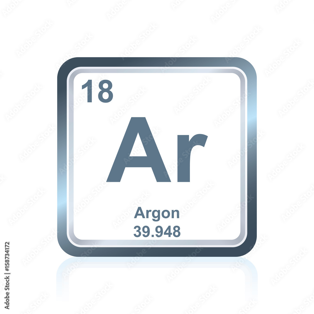 Chemical element argon from the Periodic Table Chemical element argon from the Periodic Table