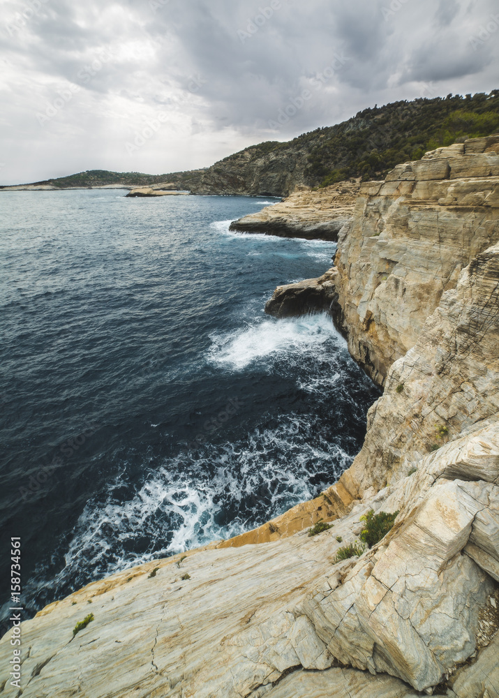Thasos sea cliffs