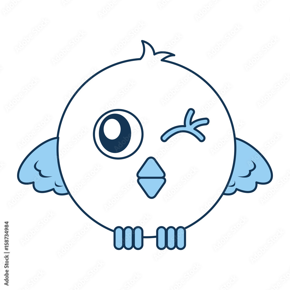 Fototapeta premium cute bird expression comic vector illustration design
