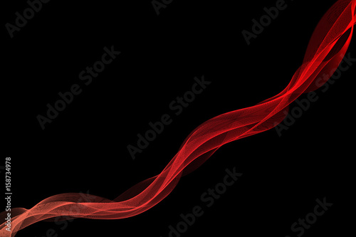 abstract wave flow smoke on dark background.vector and illustration