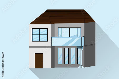 house building design.vector and illustration