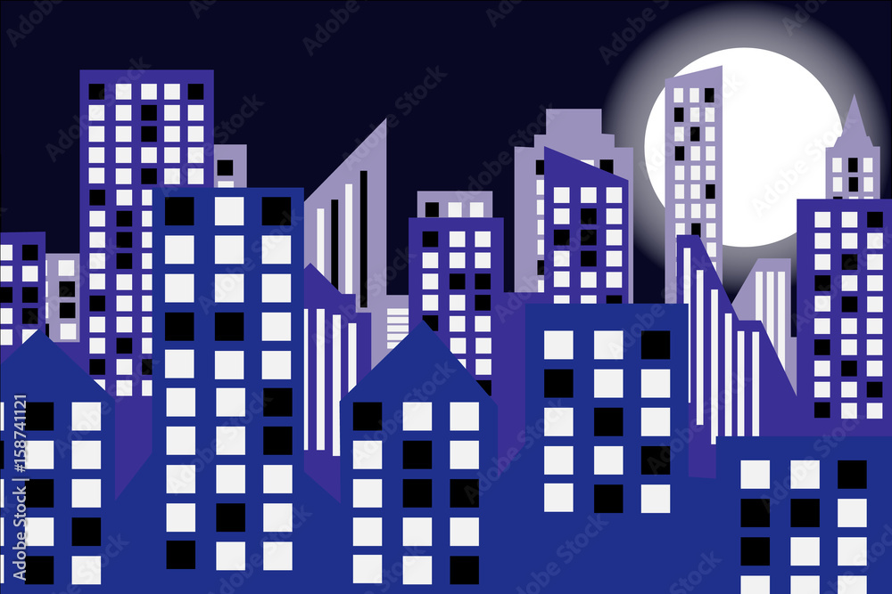 Plakat The city landscape. vector and illustrator