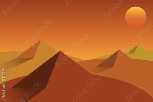 desert landscape.vector and illustration