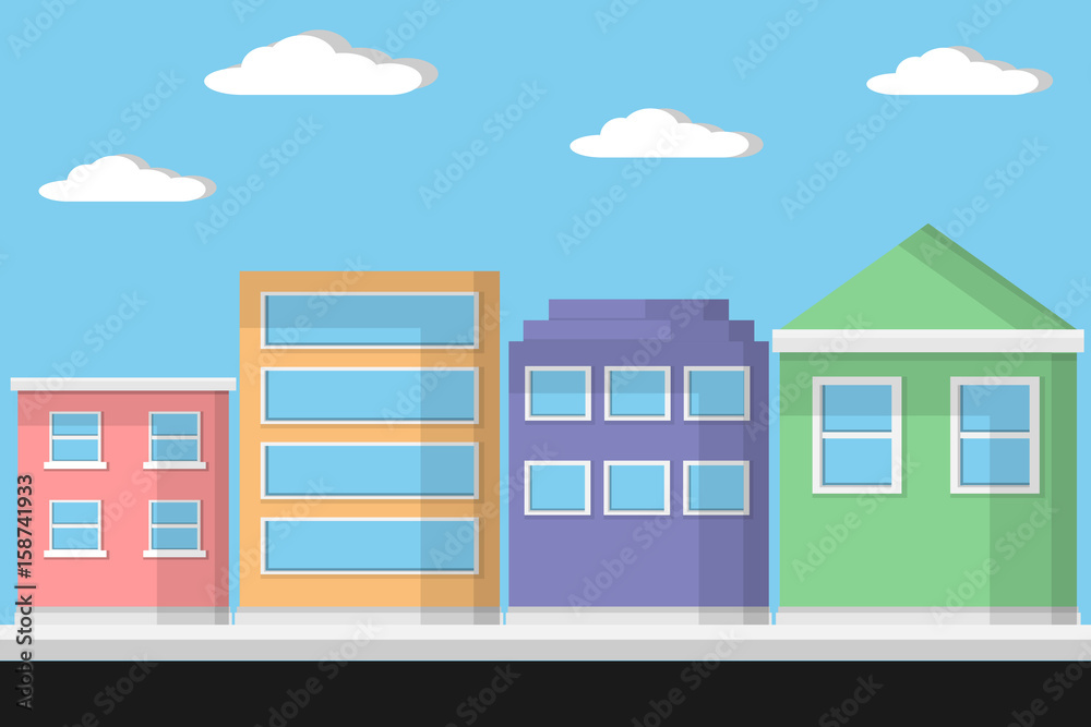 Obraz premium The city landscape. vector and illustrator