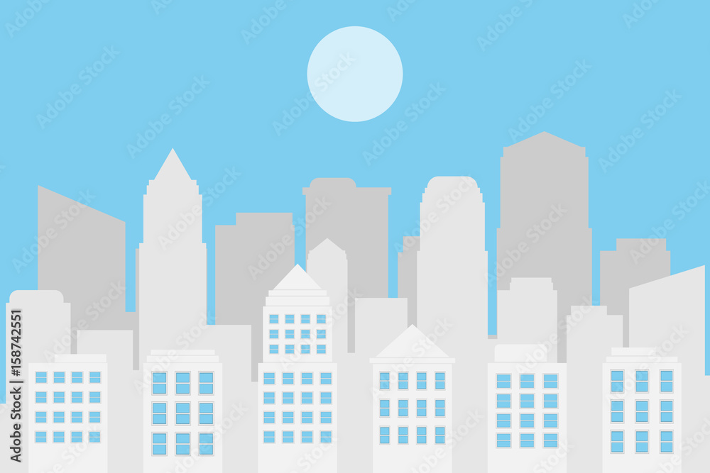 The city landscape. vector and illustrator The city landscape. vector and illustrator